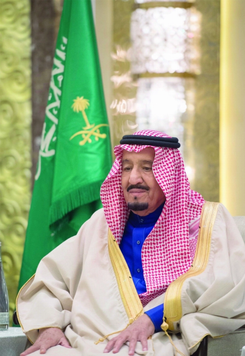 الملك سلمان لدى تشريفه حفل المنتدى الاستثماري السعودي الصيني (واس)