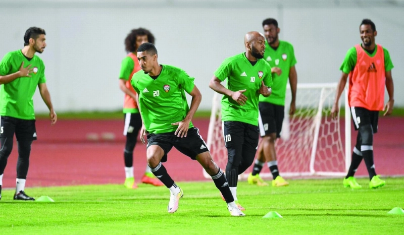 من تدريبات المنتخب الإماراتي (مكة)