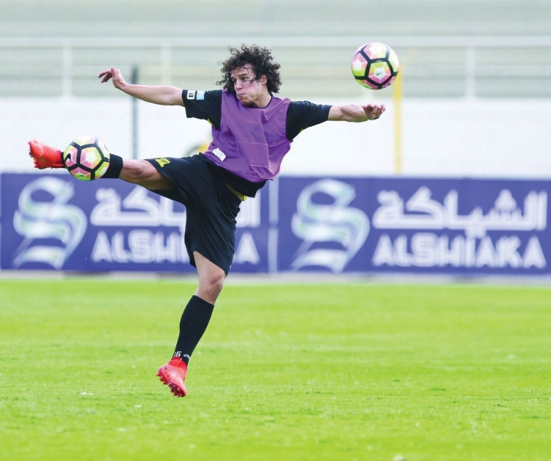 جمال باجندوح خلال التدريبات (إعلامي الاتحاد)