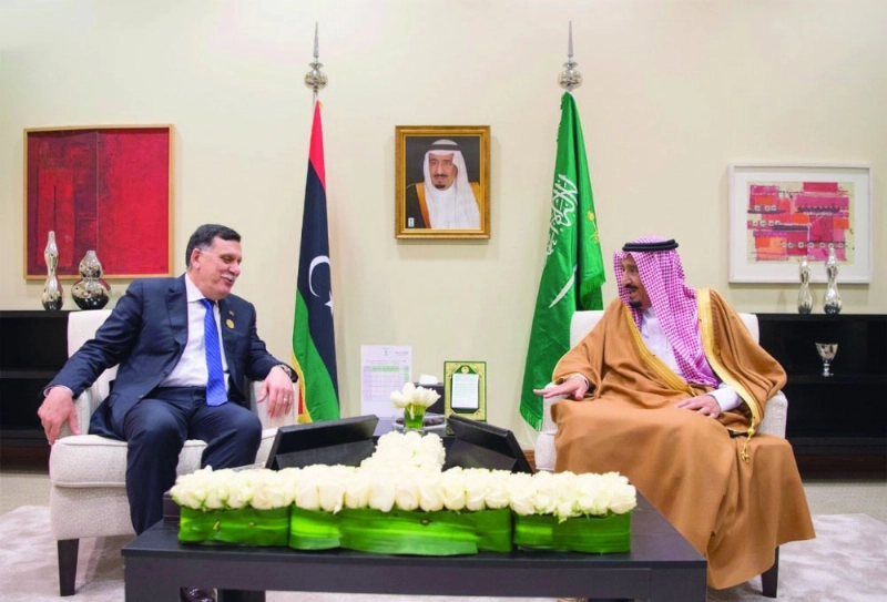 خادم الحرمين وفائز السراج