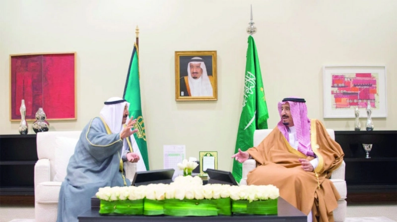 الملك سلمان وأمير الكويت
