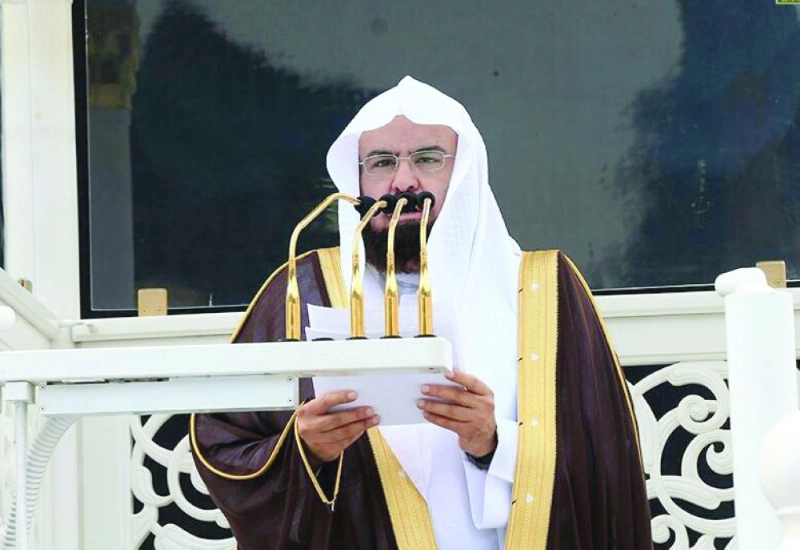 عبدالرحمن السديس يلقي إحدى خطب الجمعة (مكة)
