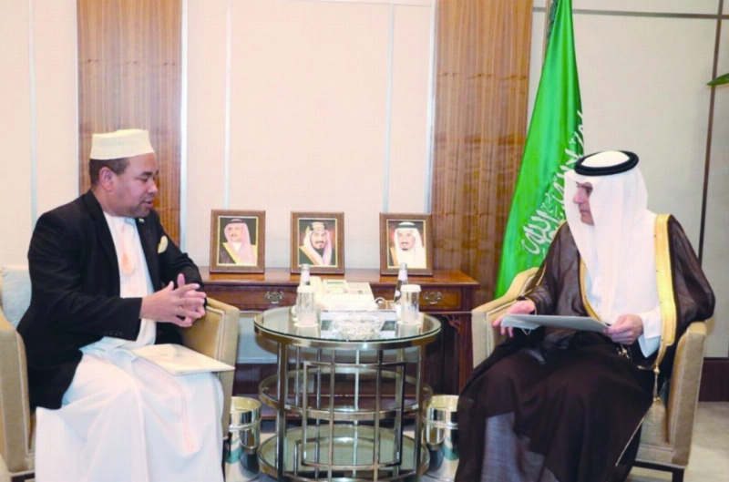 عادل الجبير مستقبلا الحبيب عبدالله (واس)