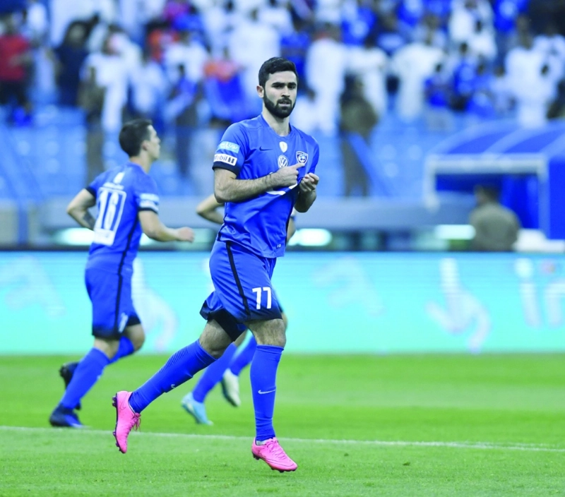 عمر خربين يحتفل بالهدف الأول (محمد مشهور)