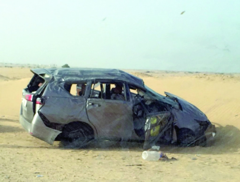 مركبة المعلمات بعد الحادث (مكة)