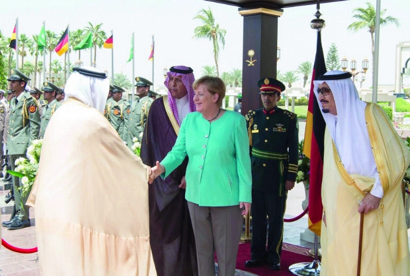 من مراسم الاستقبال