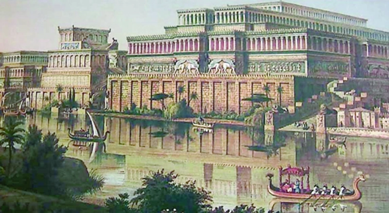 صورة تخيلية للمكتبة (Ancient-Origins)