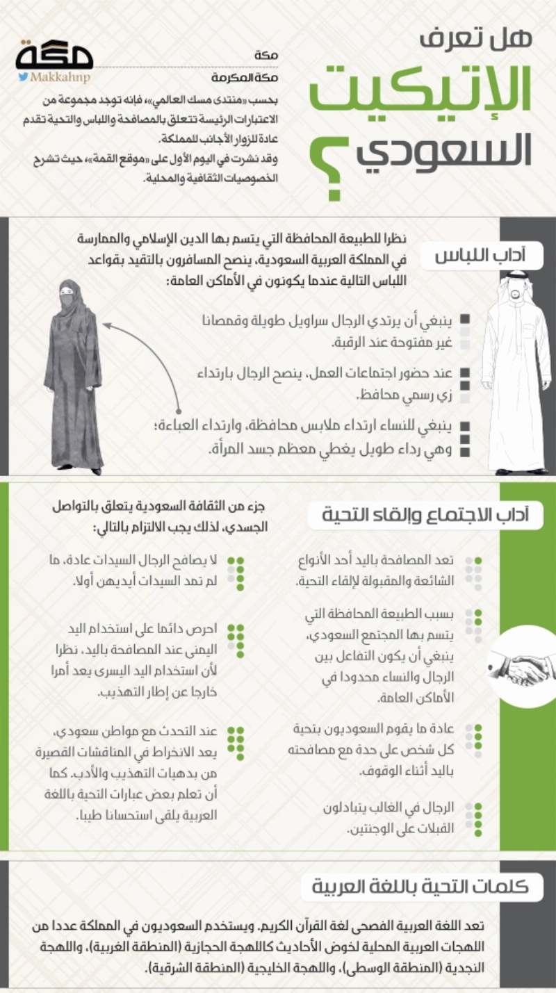 هل تعرف الإتيكيت السعودي