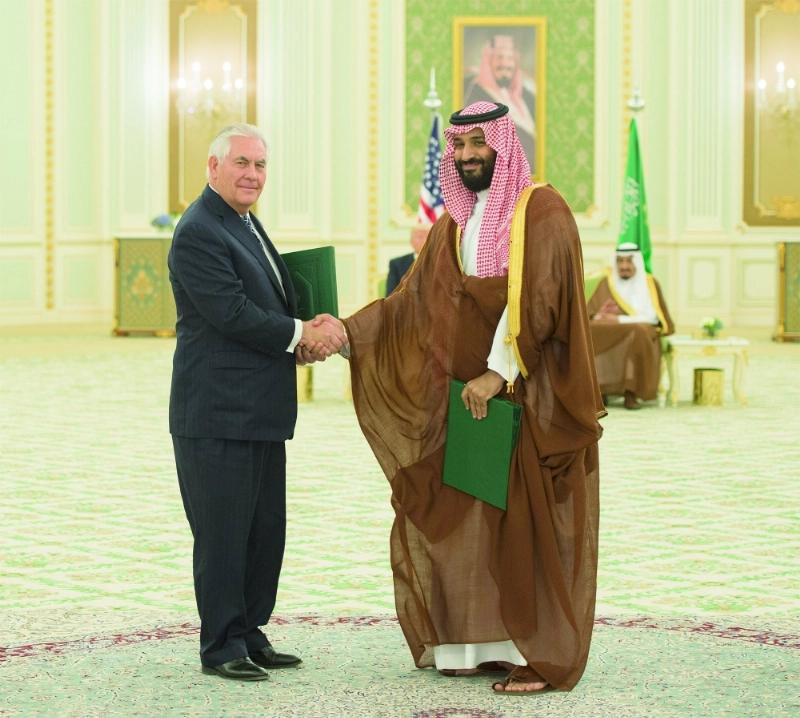 الأمير محمد بن سلمان مع ريكس تليرسون