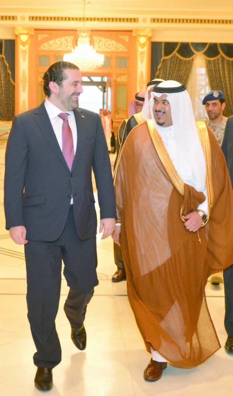 رئيس الوزراء اللبناني سعد الحريري لدى وصوله الرياض (واس)