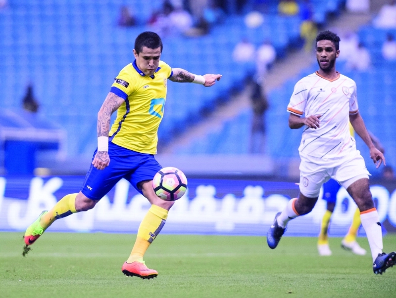 فيكتور أيالا في مباراة للنصر أمام الشباب (مكة)