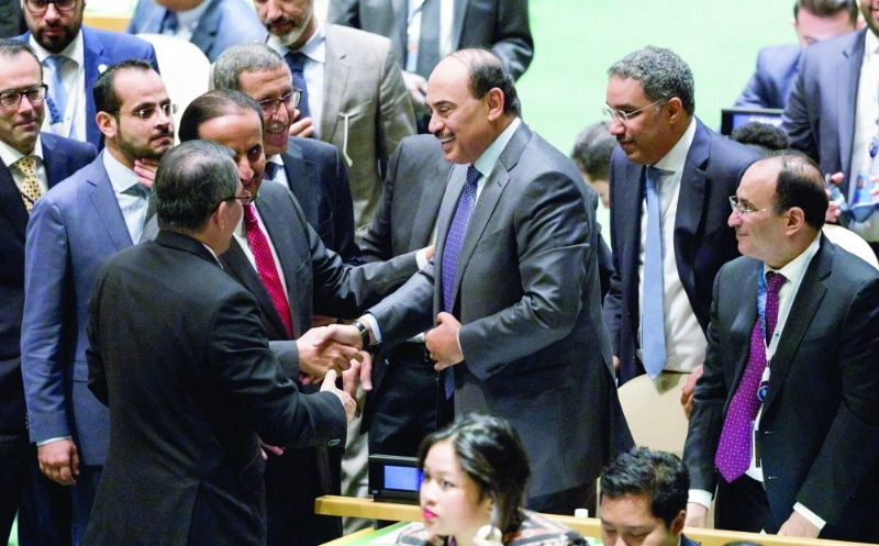 وزير خارجية الكويت يتلقى التهاني بنيويورك (إ ب أ)
