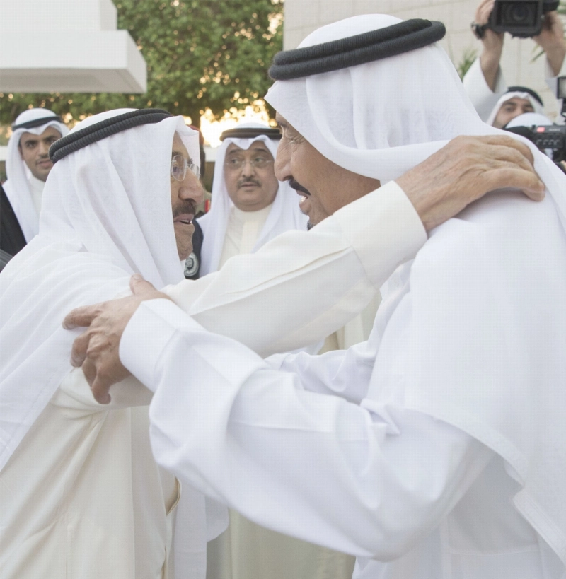 خادم الحرمين مرحبا بأمير الكويت