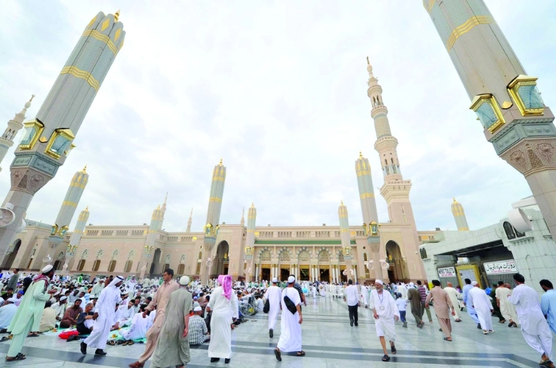 ساحات المسجد النبوي كما بدت أمس (واس)
