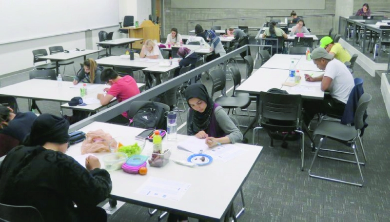 جانب من قاعة الاختبار (seattletimes )