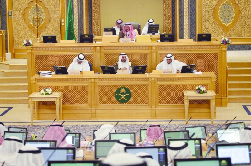 من جلسة الشورى أمس (واس)