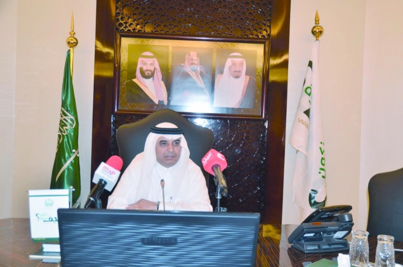 سعد مارق خلال اجتماعه بالإعلاميين (مكة)