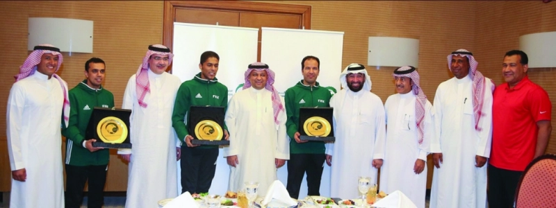 جانب من التكريم (إعلامي الاتحاد السعودي)