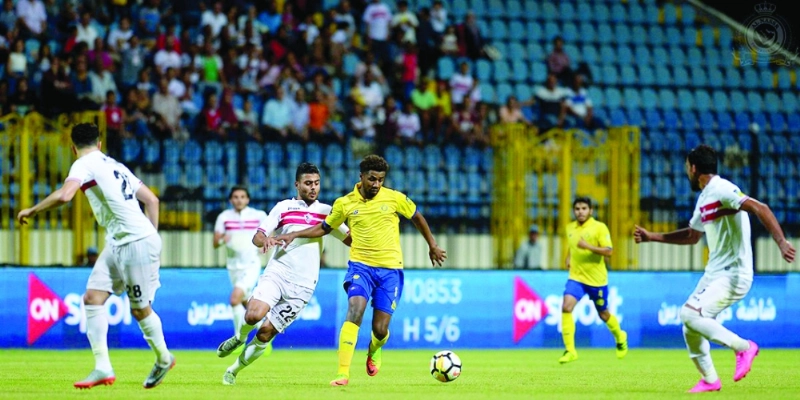 من مباراة النصر والزمالك في البطولة العربية (إعلامي النصر)