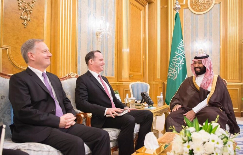 الأمير محمد بن سلمان لدى استقباله بيرت ماكغورك (واس)