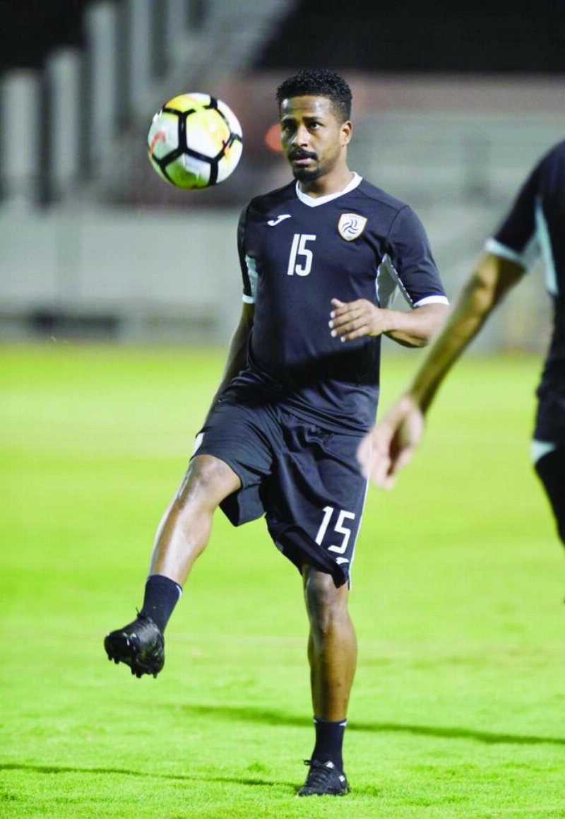 ناصر الشمراني في تدريبات الشباب (إعلامي الشباب)