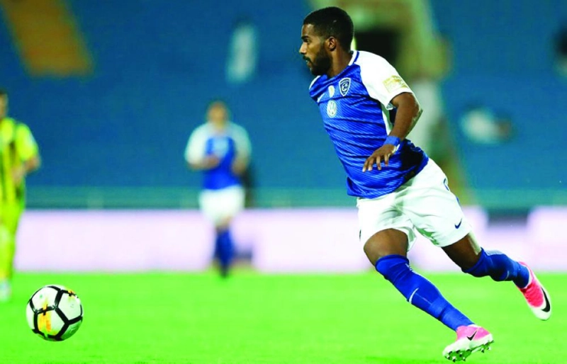 نواف العابد في مباراة التعاون الأخيرة (إعلامي الهلال)
