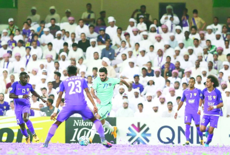 من مباراة الهلال والعين في الذهاب (إعلامي الهلال)