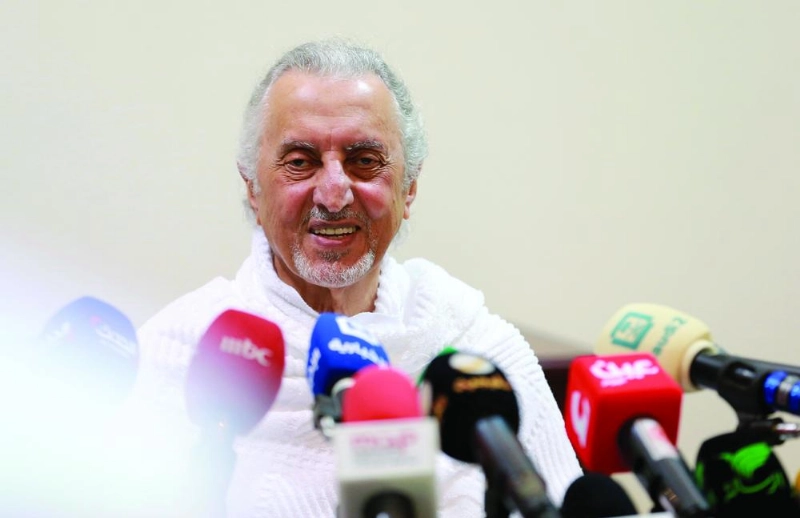 خالد الفيصل خلال المؤتمر من منى أمس (ياسر بخش)