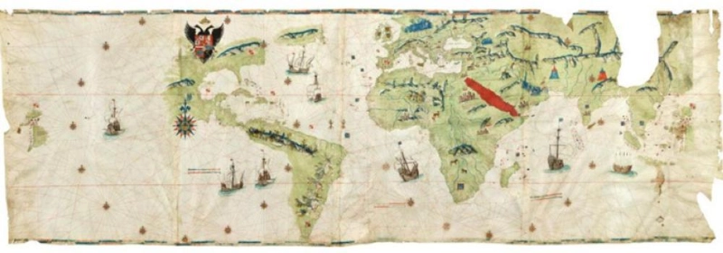 خريطة قديمة ضمن مقتنيات المتحف (Museo Del Prado)