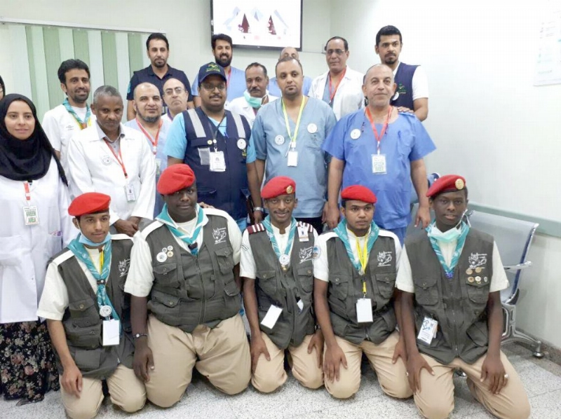 جماعية لعدد من الكشافة المشاركين بموسم الحج (واس)