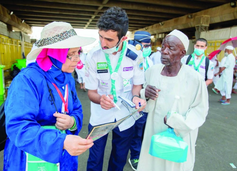 إرشاد حجاج عبر الخريطة