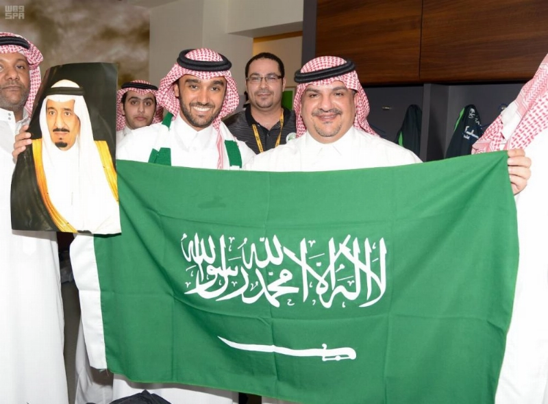 احتفالات محمد آل الشيخ وعبدالعزيز الفيصل بالتأهل (واس)