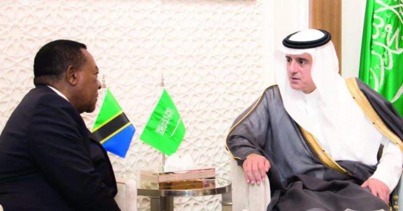 الجبير مستقبلا وزير خارجية تنزانيا (واس)