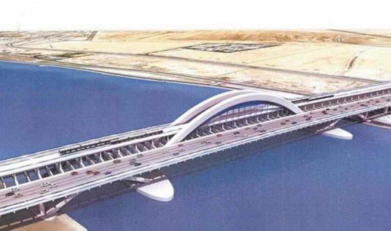 منظر تخيلي لجسر أبحر المعلق (مكة)