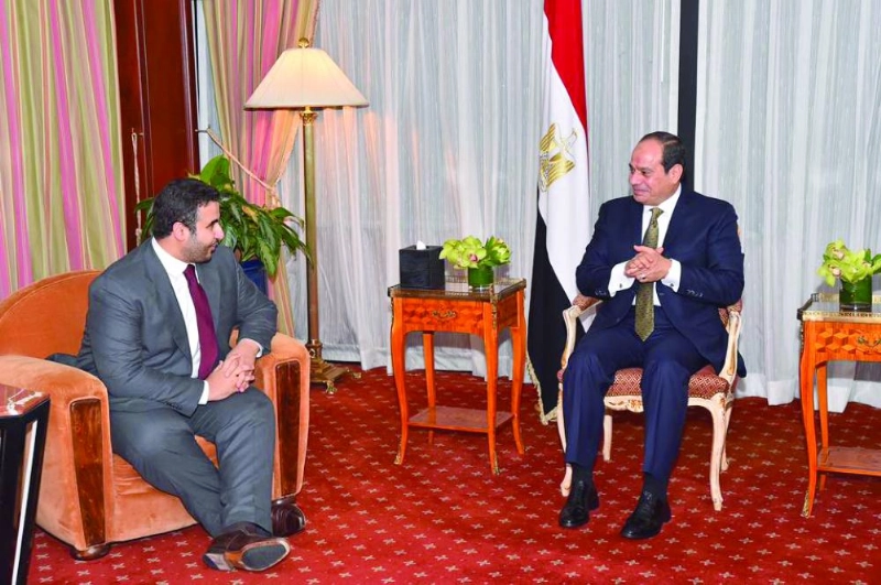 السيسي مستقبلا خالد بن سلمان في نيويورك (مكة)