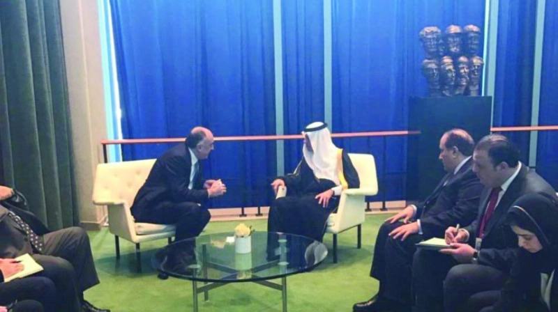 الجبير في لقاء دبلوماسي على هامش مشاركته في أعمال الأمم المتحدة (واس)