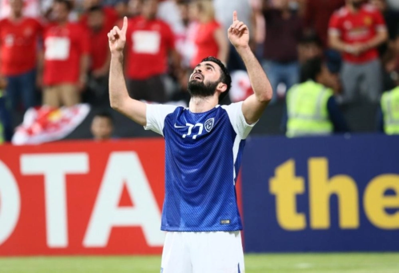 عمر خربين محتفلا بهدفه الأول (موقع الاتحاد الآسيوي)