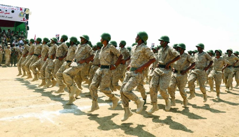 قوات الجيش اليمني خلال عرض عسكري في مأرب (إ ب أ)