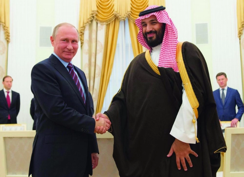بوتين خلال استقباله الأمير محمد بن سلمان في موسكو مايو الماضي (مكة)