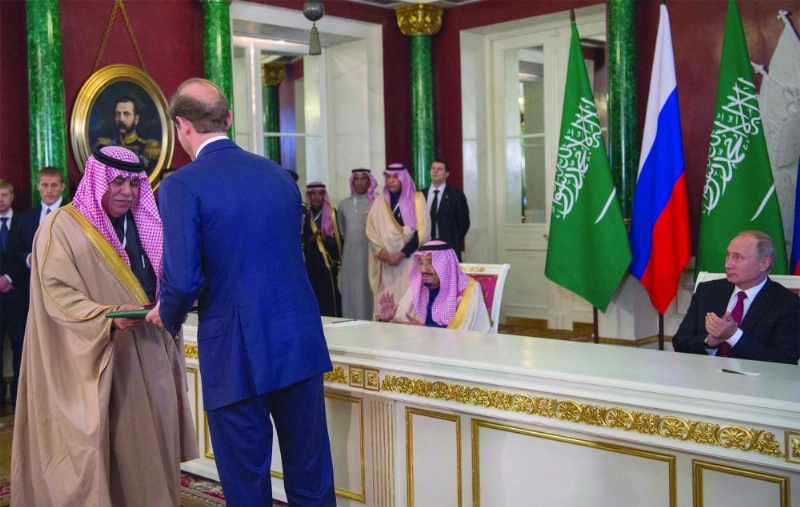 القصبي خلال تبادل خارطة الطريق السعودية الروسية
