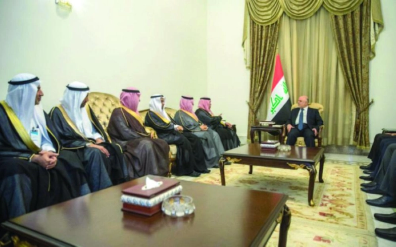 القصبي أثناء ترؤسه الوفد السعودي في زيارته للعراق (مكة)