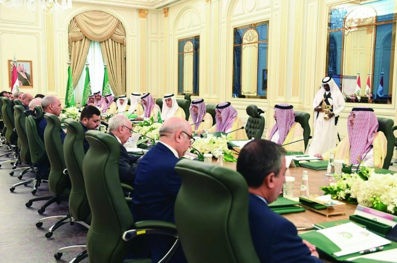 من اجتماع المجلس التنسيقي السعودي العراقي أمس (واس)