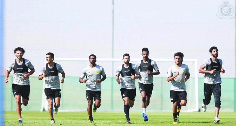 جانب من تدريبات النصر أمس بجبل علي (إعلامي النصر)