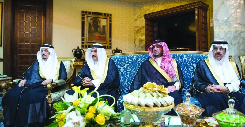 فيصل بن بندر ومنصور بن متعب وعبدالعزيز بن سعود ومساعد العيبان