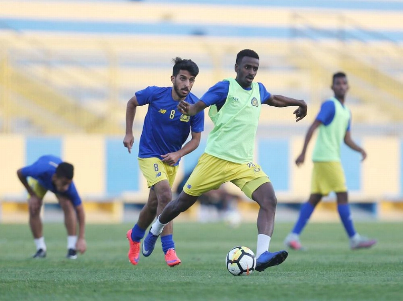 شايع شراحيلي في تدريبات فريقه الأخيرة (إعلامي النصر)