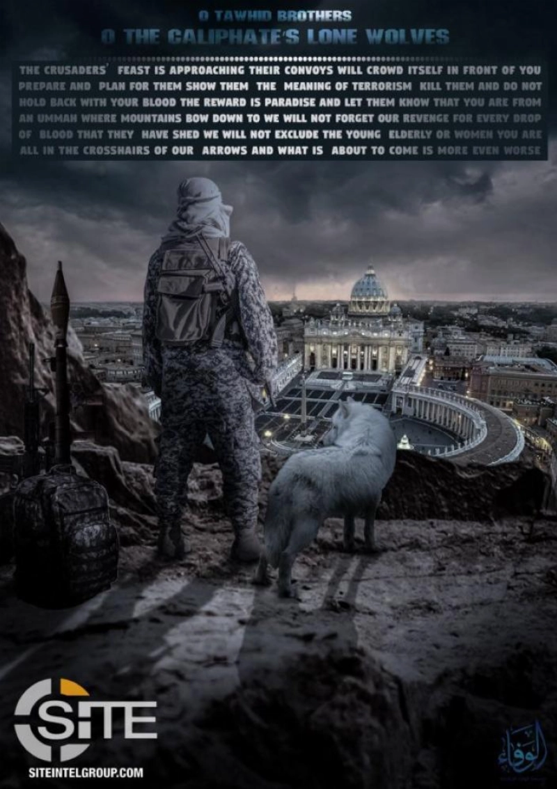 أحد الملصقات التهديدية (The Epoch Times)