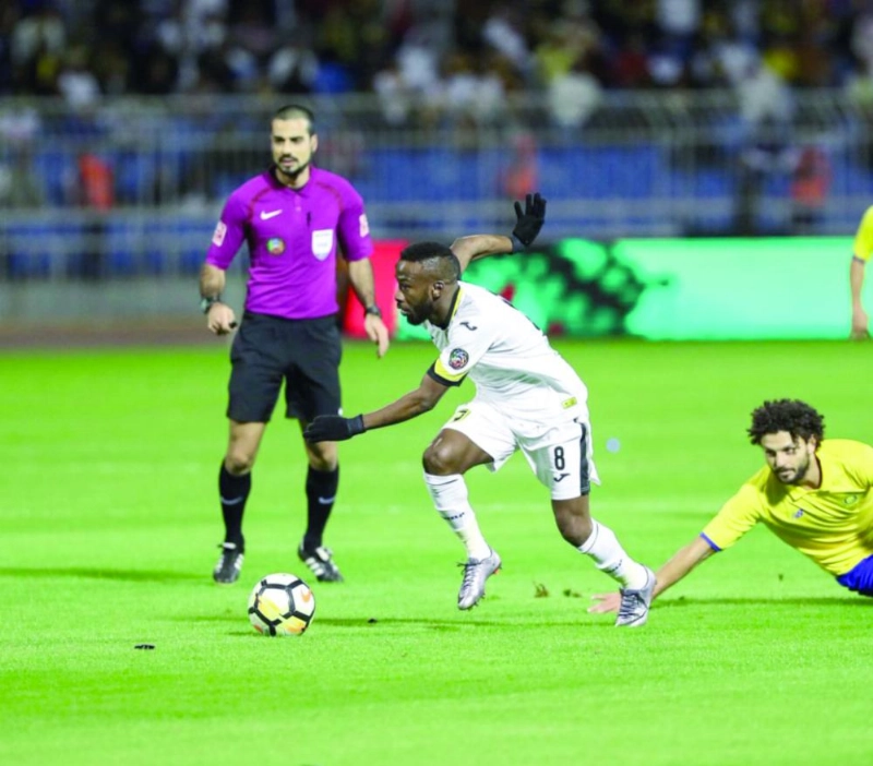 فهد المولد في مباراة فريقه أمام النصر (إعلامي الاتحاد)