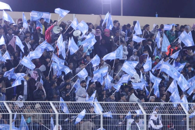 جماهير الباطن خلال مباراة أمس (إعلامي الباطن)
