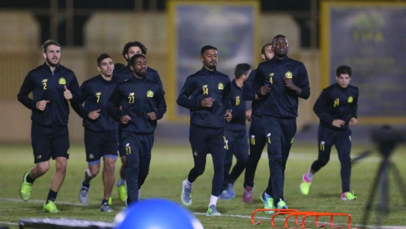 من تدريبات فريق النصر (إعلامي النصر)