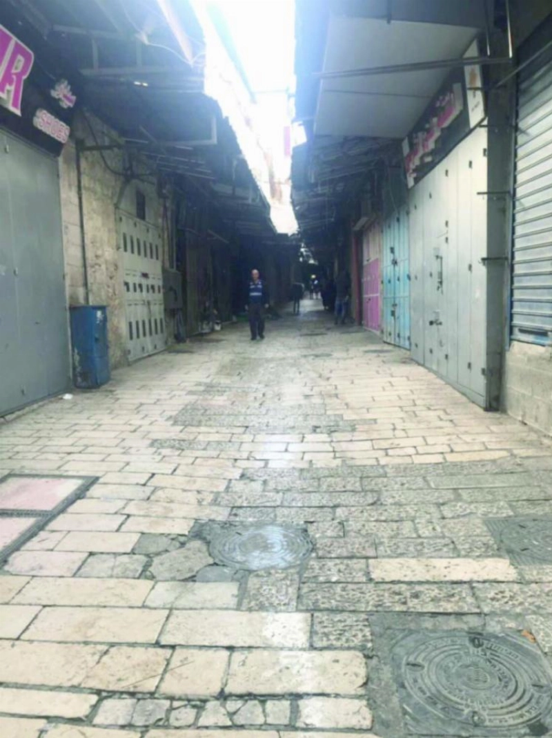 قوات الاحتلال تفرق محتجين في الضفة الغربية